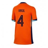 Netherlands Virgil van Dijk #4 Replica Home Shirt Ladies Euro 2024 Short Sleeve